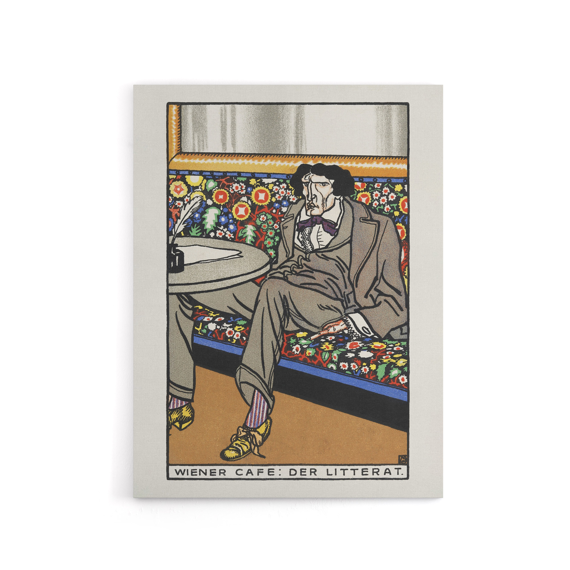 Viennese Cafe The Man of Letters Moriz Jung Canvas Wall Art Print