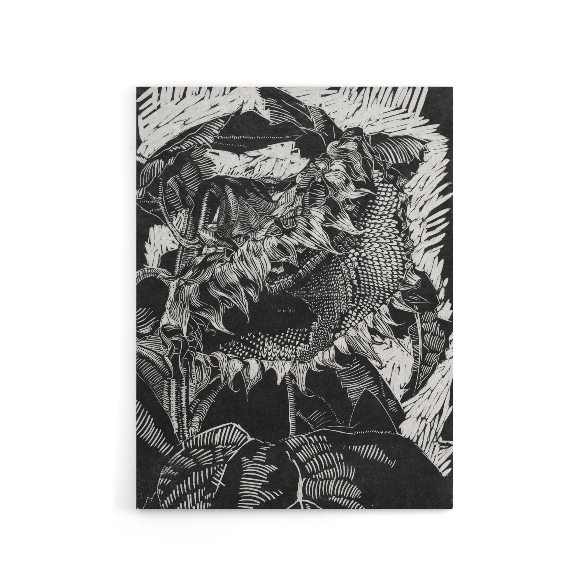 Sunflower Stylised Flower Bloom Reijer Stolk Canvas Wall Art Print