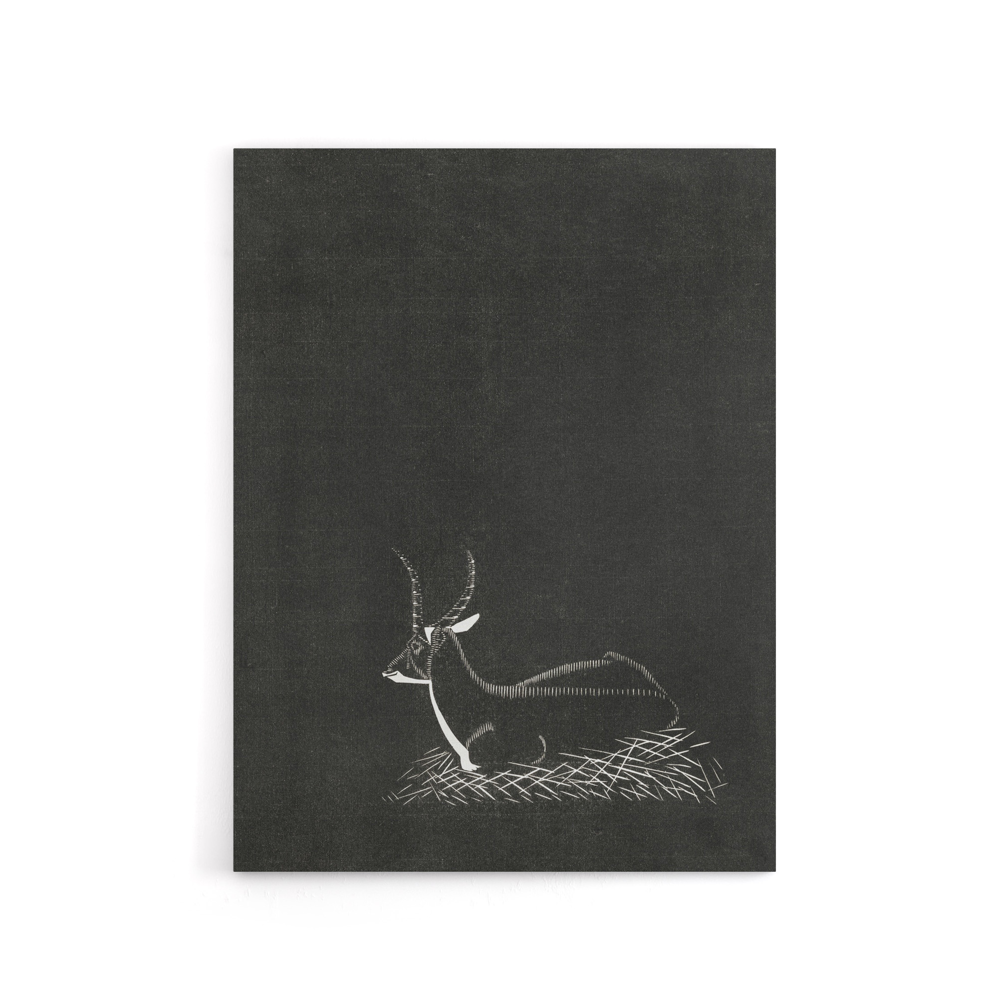 Stylised Waterbuck Painting De Mesquita Canvas Wall Art Print