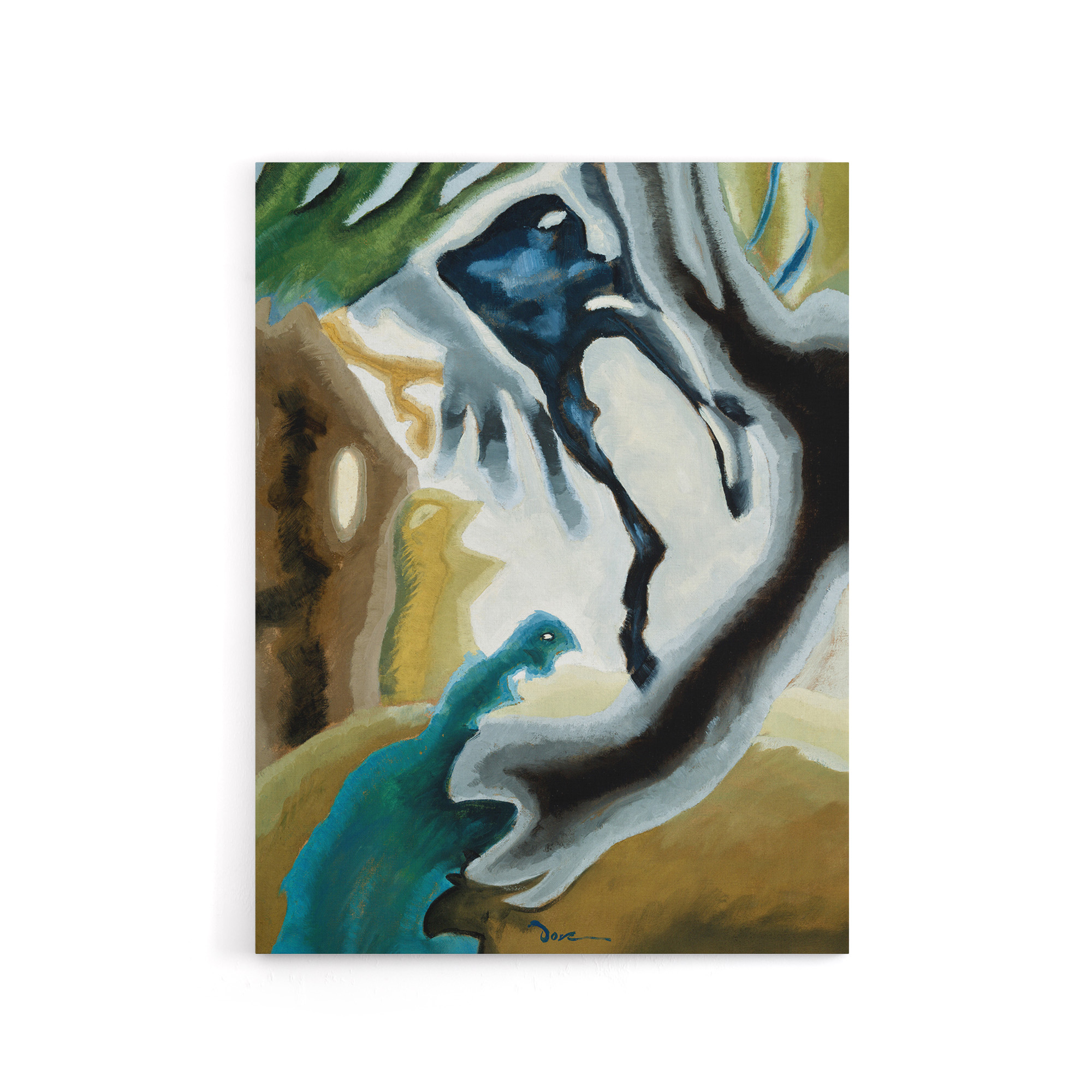 Barnyard Fantasy Abstract Landscape Dove Canvas Wall Art Print