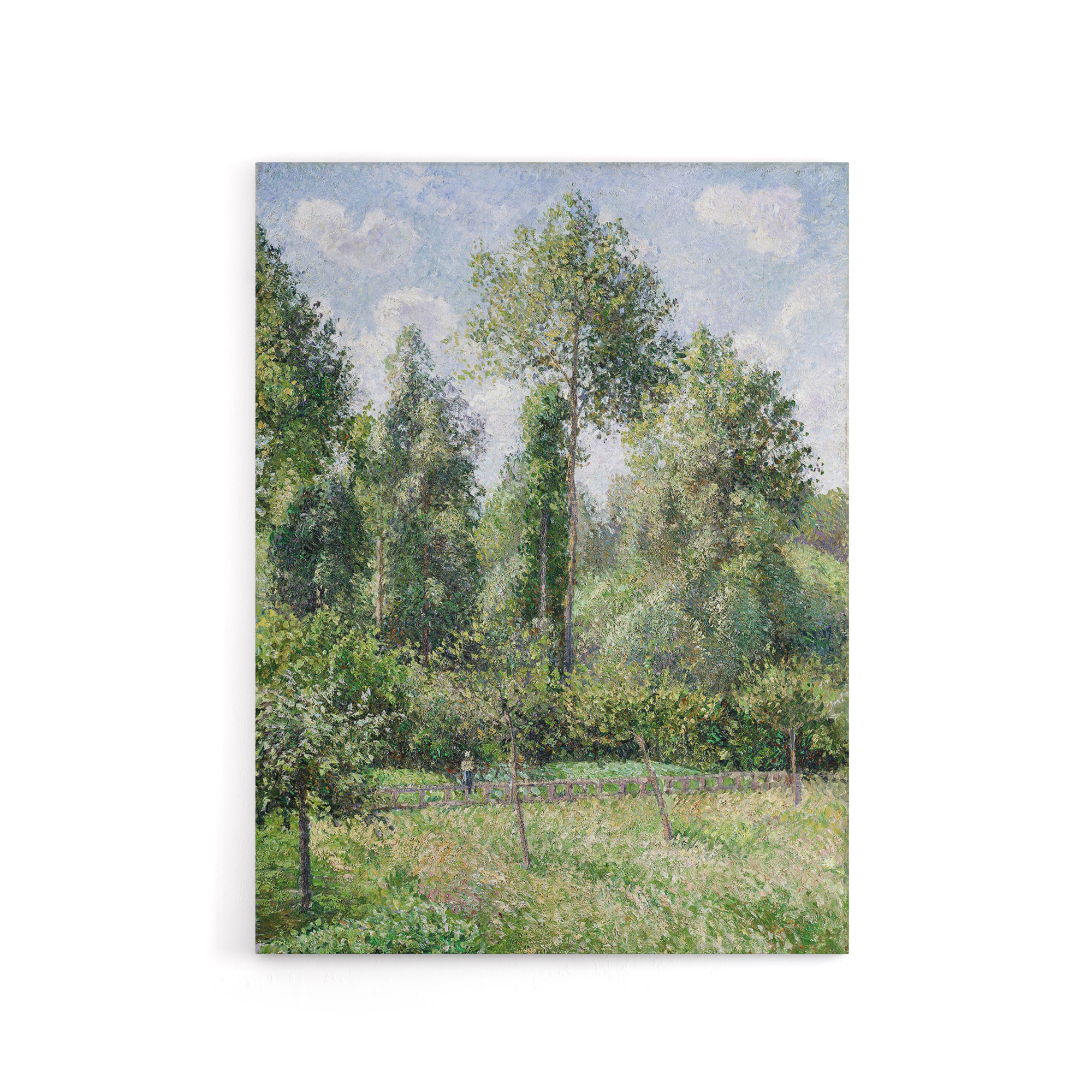 Eragny Poplars Landscape Camille Pissarro Canvas Wall Art Print