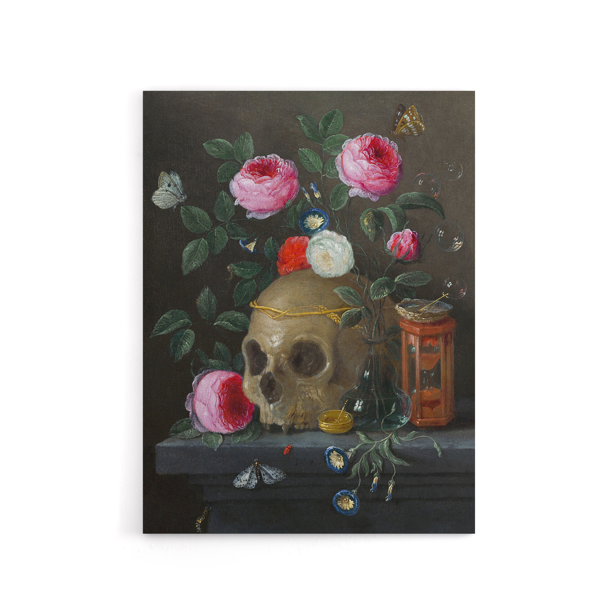 Vanitas Still Life With Skull Jan van Kessel Canvas Wall Art Print