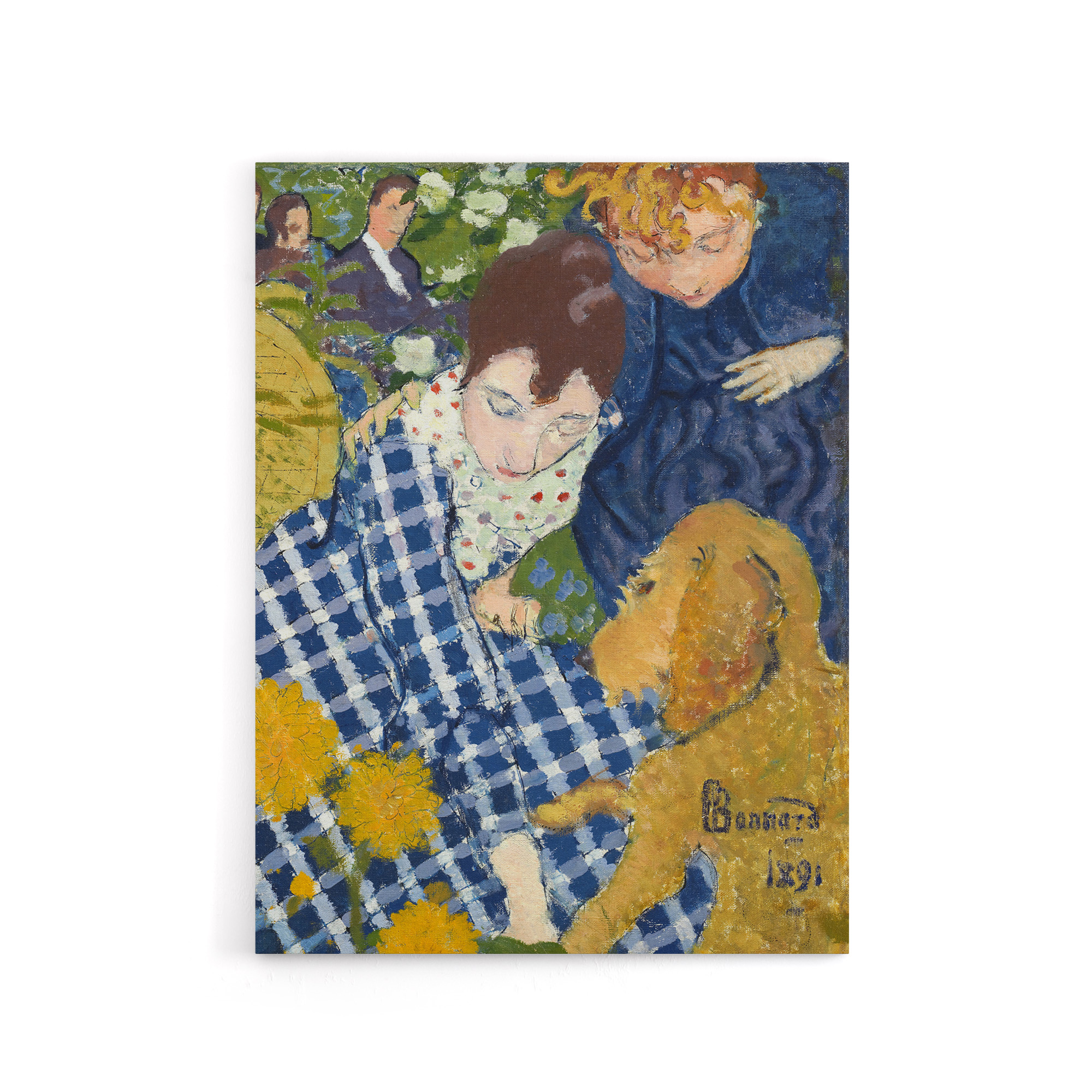 Women with Dog Art Nouveau Painting Bonnard Canvas Wall Art Print
