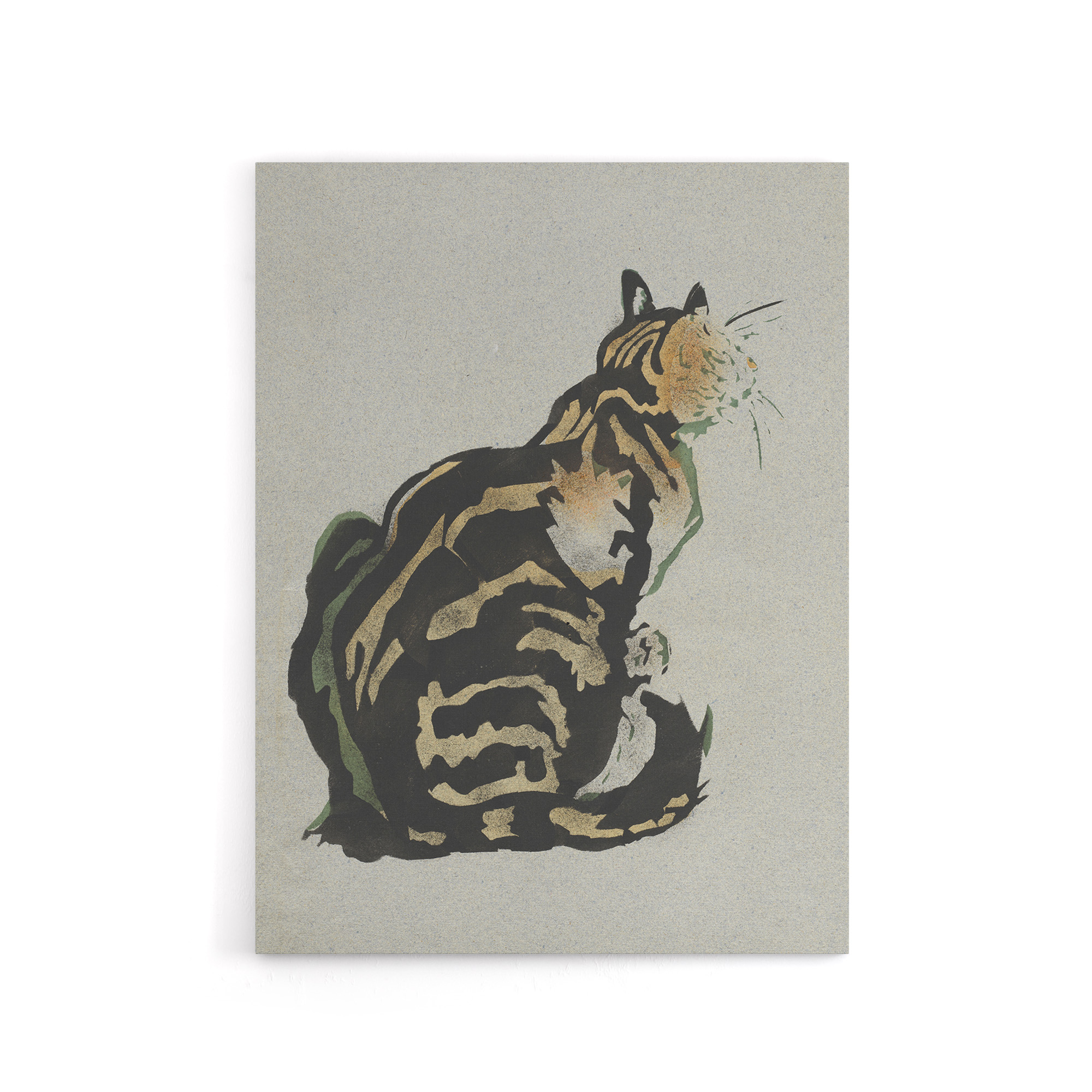 Sitting Cat Art Nouveau Painting Steinlen Canvas Wall Art Print