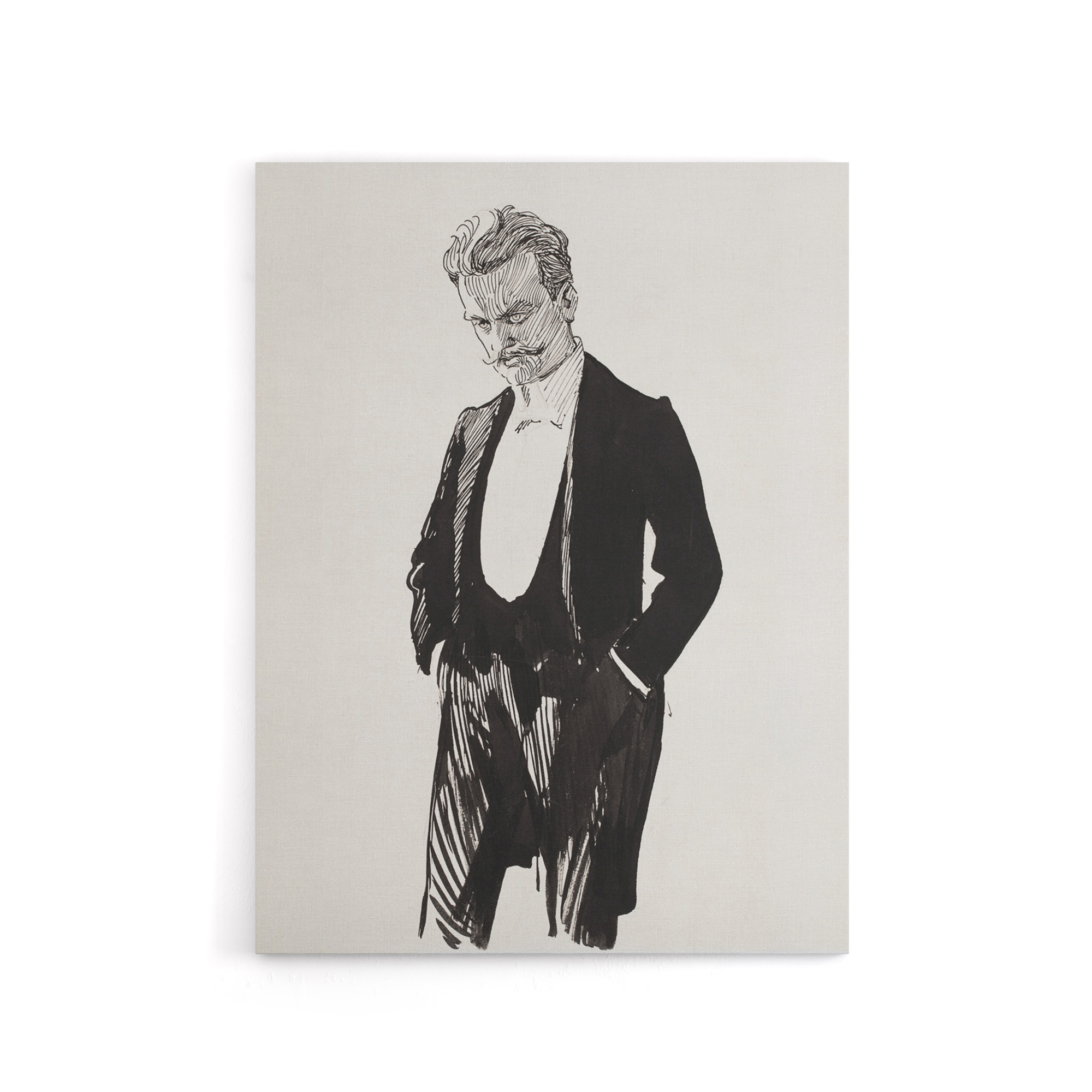Albert Edelfelt Composer Jean Sibelius Portrait Canvas Wall Art Print