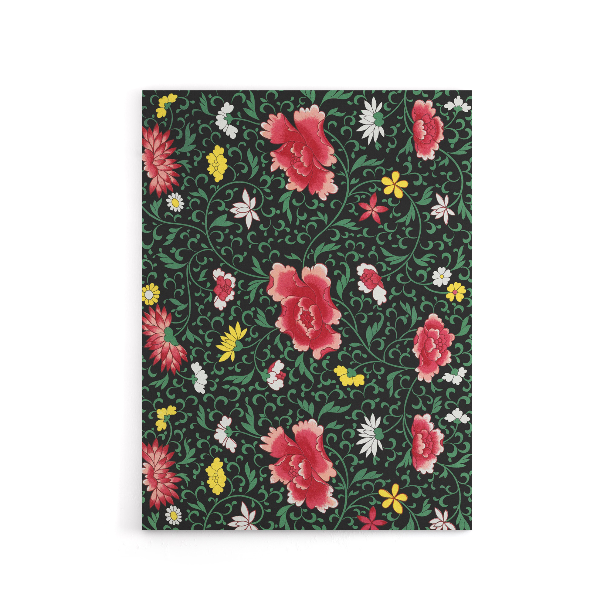Owen Jones Elegant Chinese Flower Pattern Canvas Wall Art Print