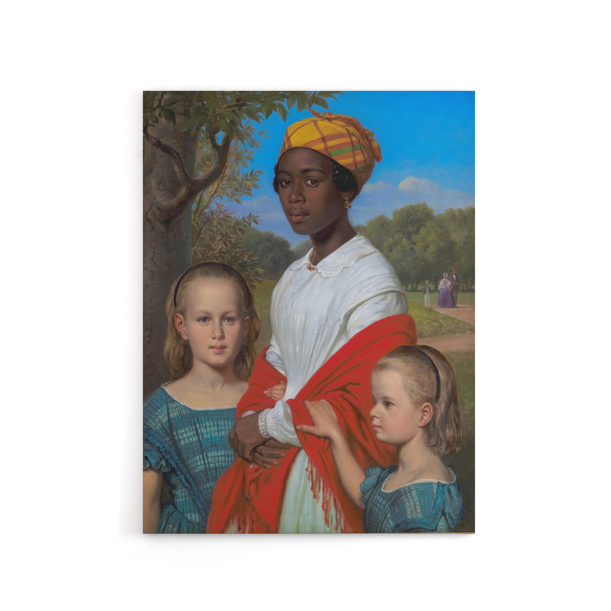 Wilhelm Marstrand Daughters and West Indian Nanny Canvas Wall Art Print