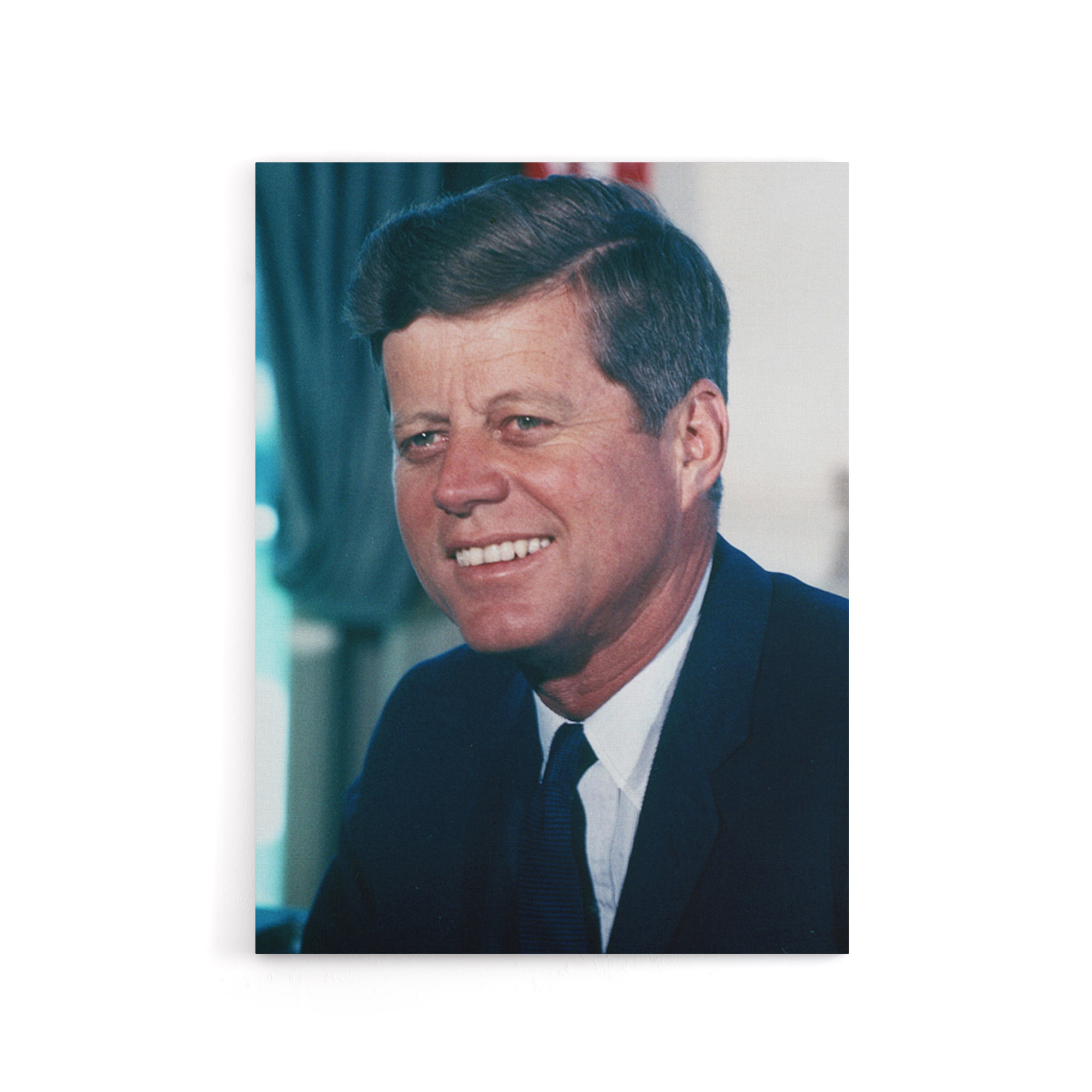 US President John F Kennedy JFK Portrait Canvas Wall Art Print