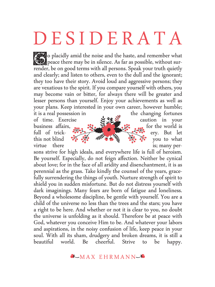 Desiderata Ehrman Floral Framed Wall Art Print 9X7 In