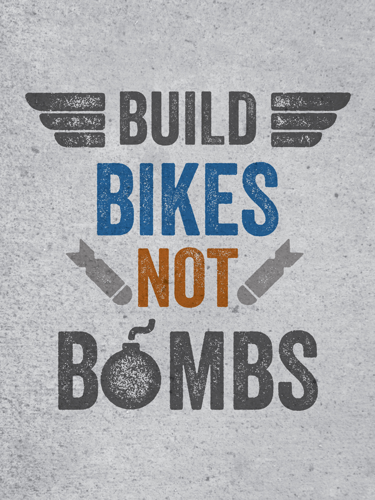 Not Bombs Framed Wall Art Print 12x16 In