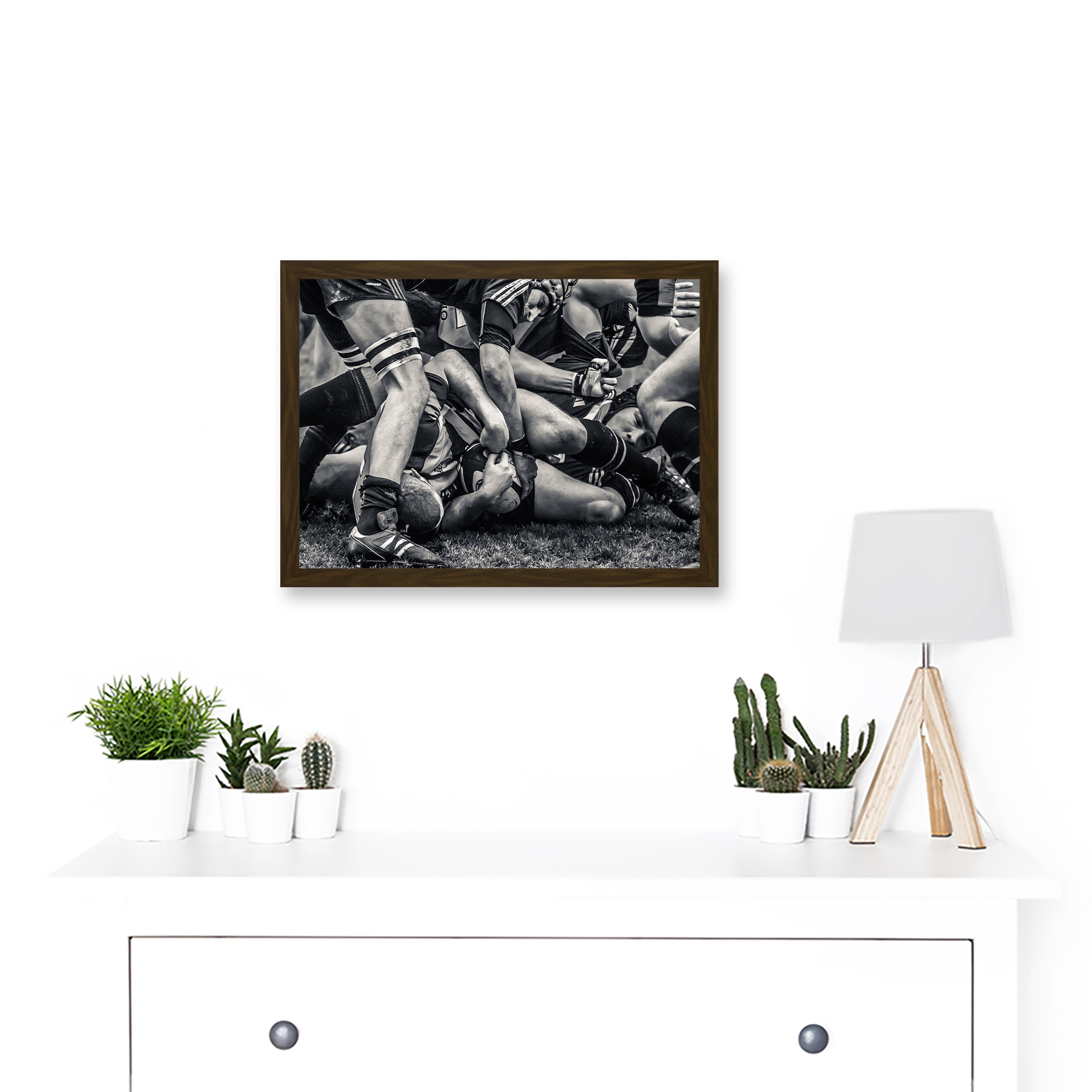 Photo Sport Rugby Football Close Up Scrum Players Ball Game A4 Framed Art Print - Picture 7 of 21