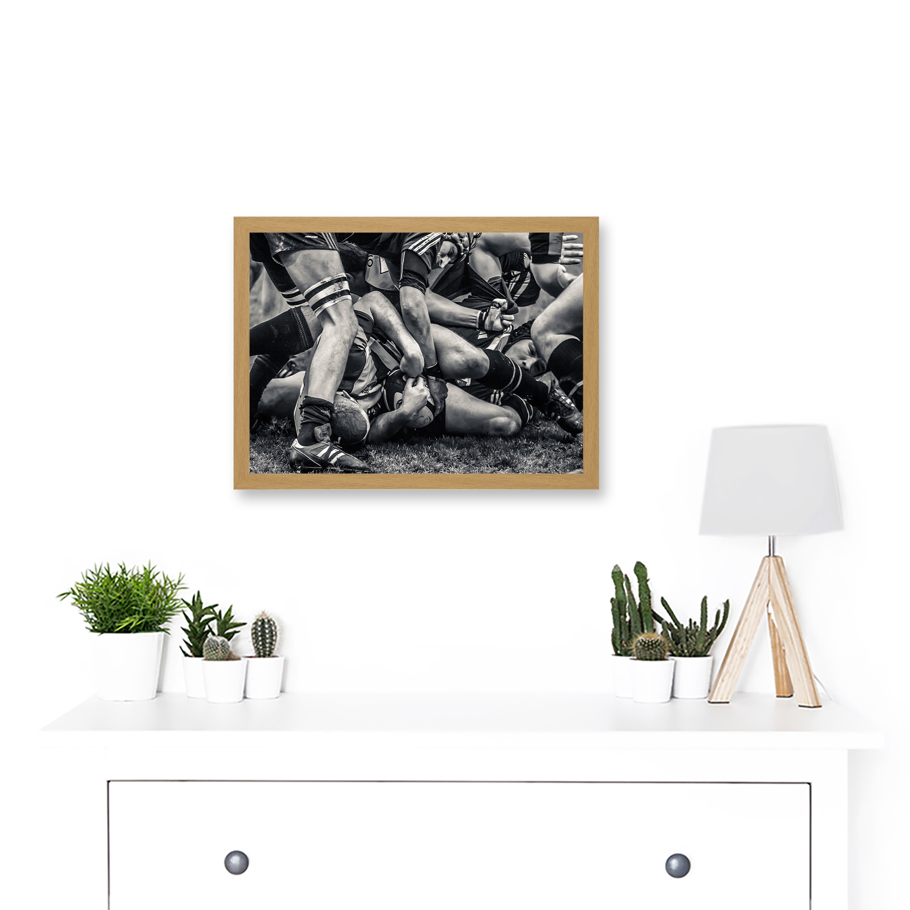 Photo Sport Rugby Football Close Up Scrum Players Ball Game A4 Framed Art Print - Picture 15 of 21
