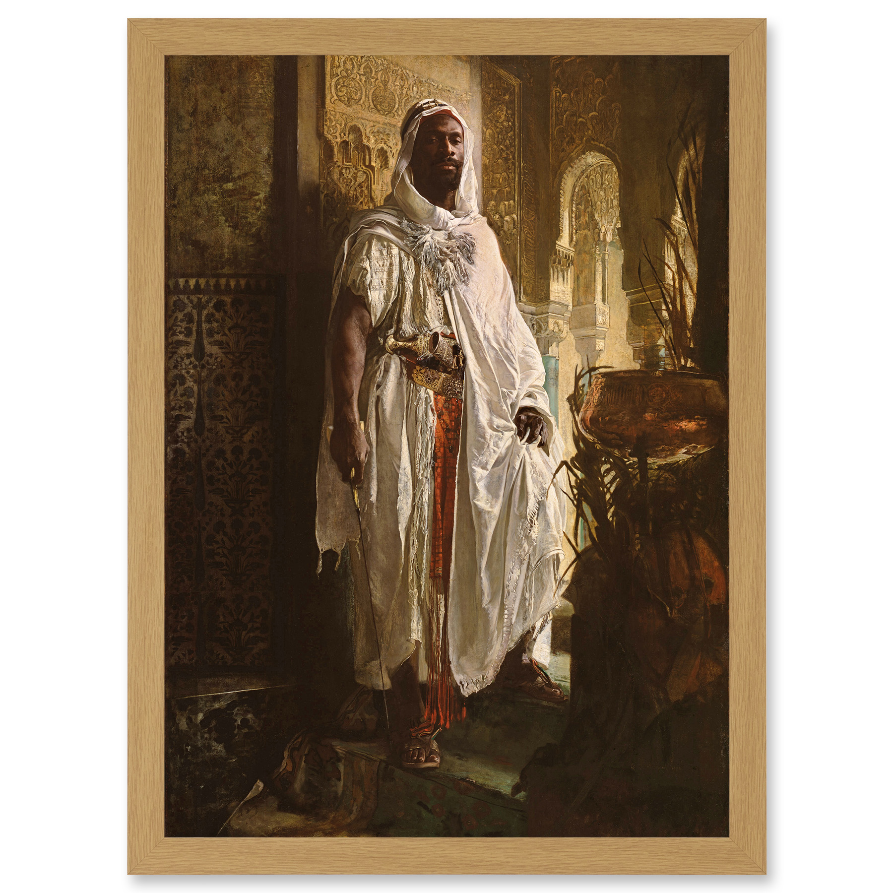 Painting Charlemont The Moorish Chief Framed A4 Wall Art Print