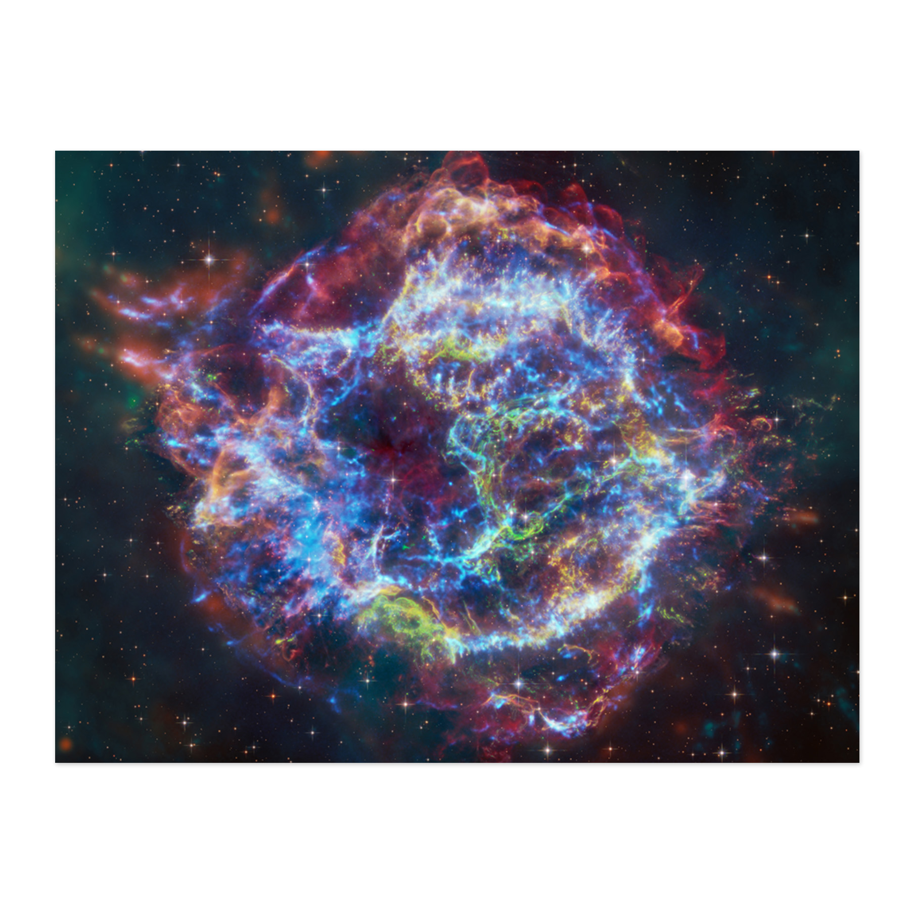 NASA James Webb Telescope Cassiopeia A (Cas A) Composite Framed Wall Art 12x16