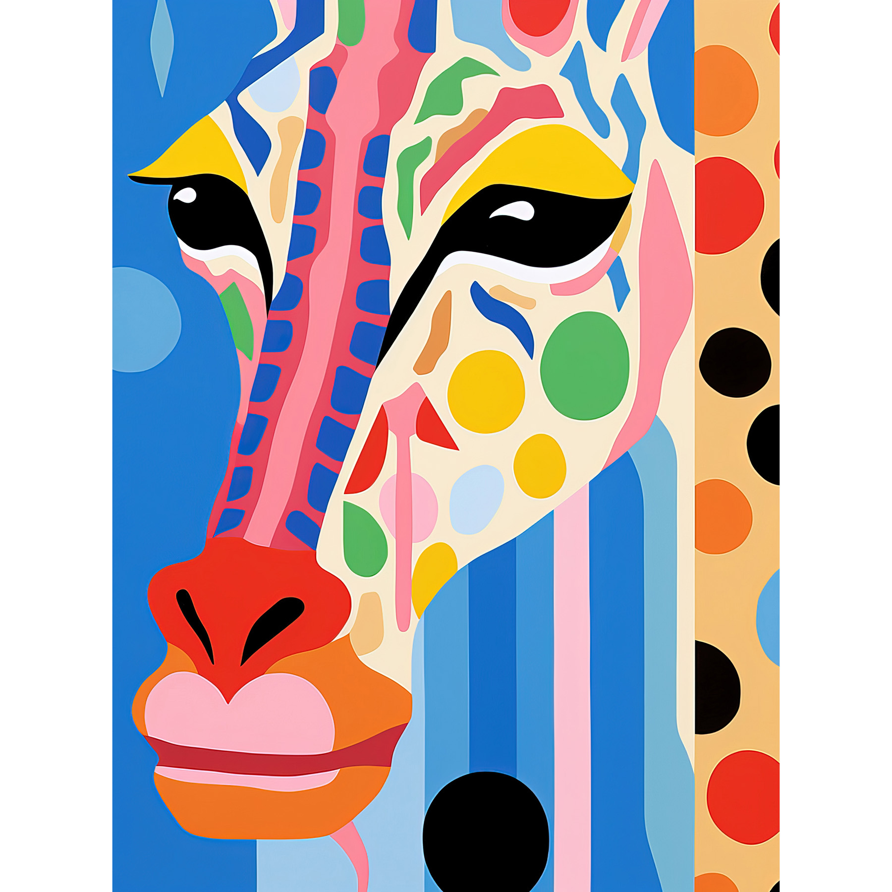 I Woke Up Like This Giraffe Henri Matisse Style Artwork Framed Art Picture 12x16