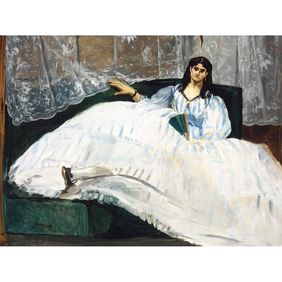 Edouard Manet Woman With A Fan Art Print Framed 12x16 | eBay