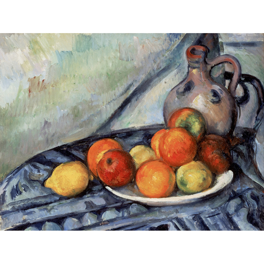 Paul Cezanne Fruit And A Jug On A Table Art Print Framed 12x16 | eBay