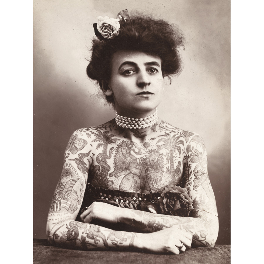 Maud Stevens Wagner Trapezeist Tattooist Artist 1907 Photo Wall Art Print Framed - Picture 26 of 29