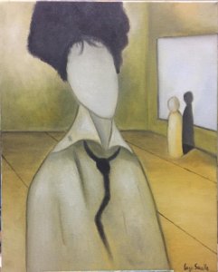 La ragazza con la cravatta nera 