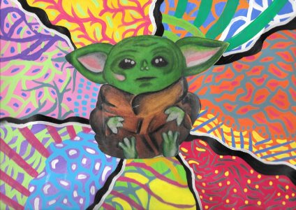 Psychedelic Baby Yoda 