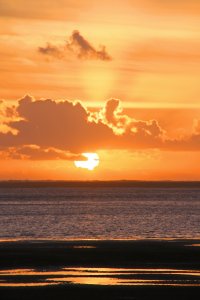Coucher de soleil à la plage