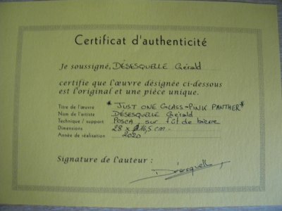 Just One Glass - PINK PANTHER