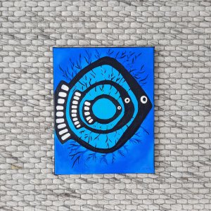 Fish circles glossy print 
