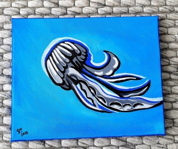 Jellyfish glossy print