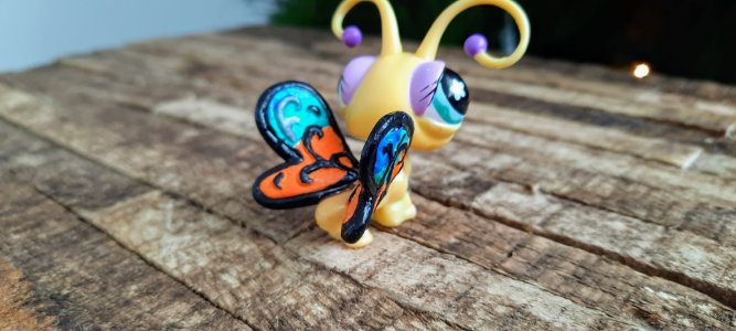 butterfly /Little Pet Shop Custom/custom painted LPS/LPS custom personalised/ cute small gift/LGBTQ+ custom made flag/ Gay flag