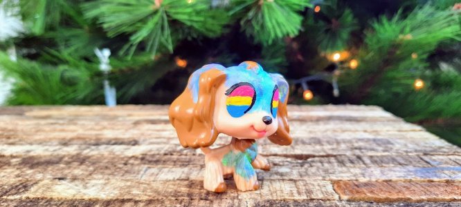 Dog/ Little Pet Shop Custom/custom painted LPS/LPS custom personalised/ cute small gift/LGBTQ+ custom made flag/ Gay flag