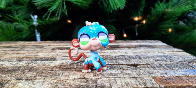 monkey/ Little Pet Shop Custom/custom painted LPS/LPS custom personalised/ cute small gift/LGBTQ+ custom made flag/ Gay flag