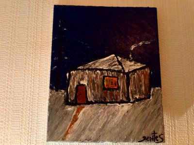 Une vieille chaumière.