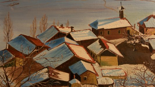 Neige au village de Valezan   Tarentaise