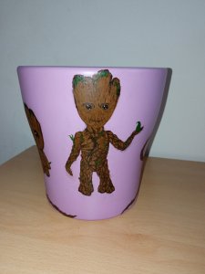 Hand painted pot