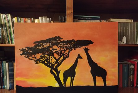 Landscape of Africa Savanna Sunset 