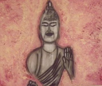 Buddha in mixed media