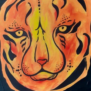 Tiger oil painting