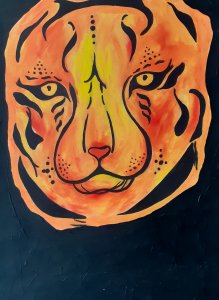 Tiger oil painting