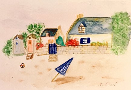 Aquarelle sur papier La Bretagne