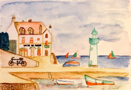 Aquarelle sur papier La Bretagne 1