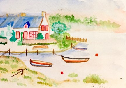 Aquarelle sur papier La Bretagne 3