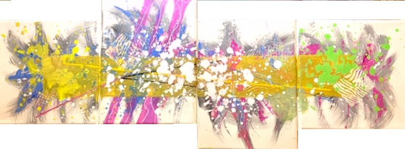 Peinture abstraite acrylique décorative Haïky