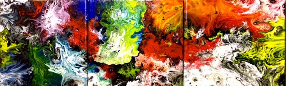 Peinture abstraite acrylique décorative Maïteka