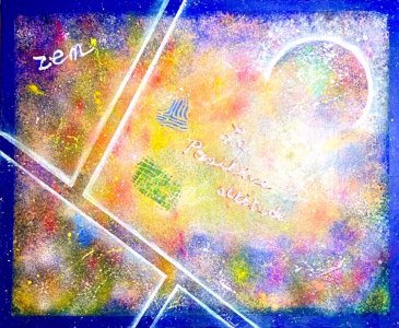 Peinture abstraite acrylique décorative Zénya