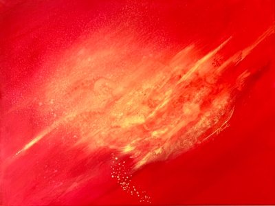 Peinture abstraite acrylique décorative Izamby