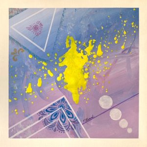 Peinture abstraite acrylique décorative Kosymbia