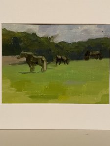 Landscape with horses
