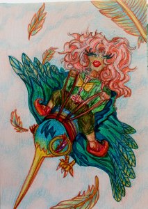 Vol sur un oiseau fantastique