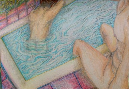 Aux bords de la piscine