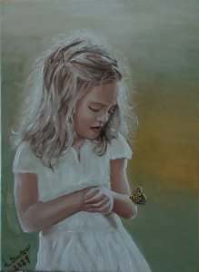 Angel and butterfly Painting